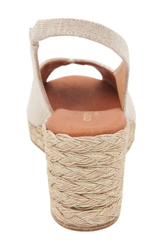 Shop Andre Assous Audrey Espadrille Wedge Sandal In Hemp Glitter Natural