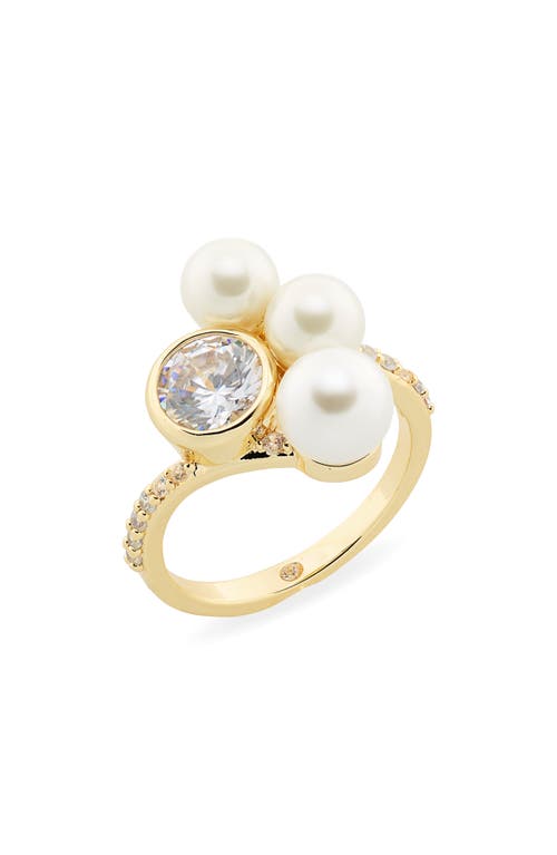 Shop Covet Bezel Set Ring In White/gold