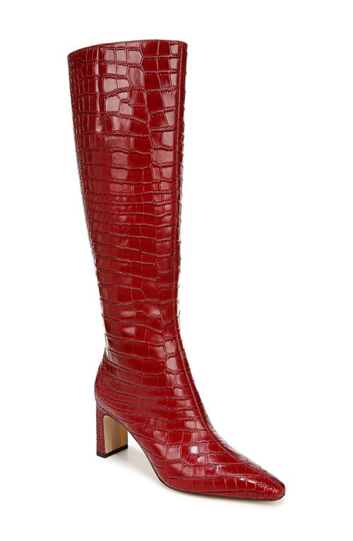 Shop Sam Edelman Sylvia Knee High Boot In Scarlet Cherry