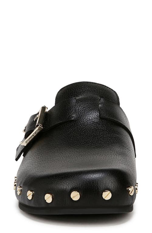 Veronica Beard Fern Leather Shearling Rivets Clogs In Black
