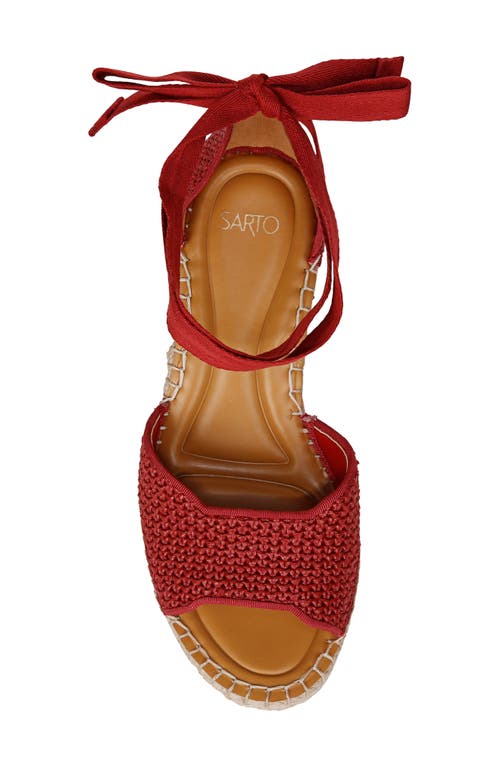 SARTO BY FRANCO SARTO SARTO BY FRANCO SARTO CASEY ANKLE WRAP ESPADRILLE PLATFORM WEDGE SANDAL
