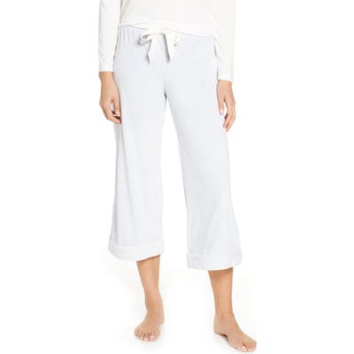 Rachel Parcell Velour Crop Pajama Pants, Blue (Nordstrom Exclusive)