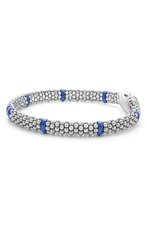 LAGOS Blue Caviar Diamond & Ceramic Station Rope Bracelet in Marine at Nordstrom