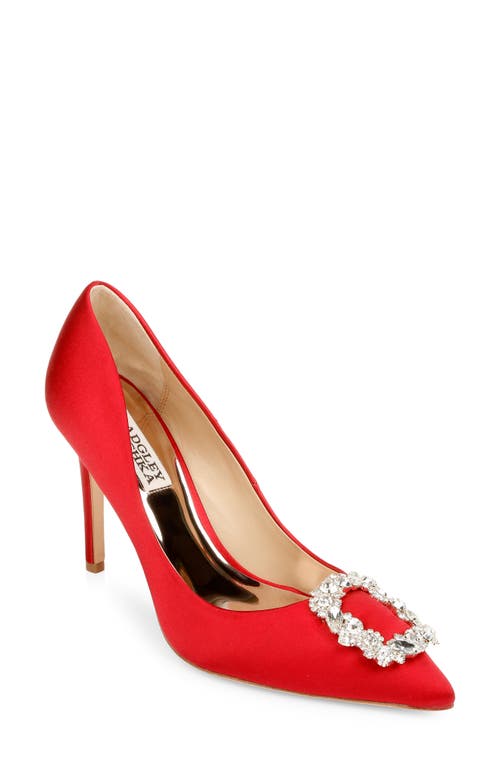 Badgley Mischka Collection Cher Crystal Embellished Pump in Red