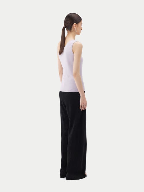 Gobi Mongolian Cashmere Cashmere Silk Sleeveless Asymmetric Top In Orchid Tint