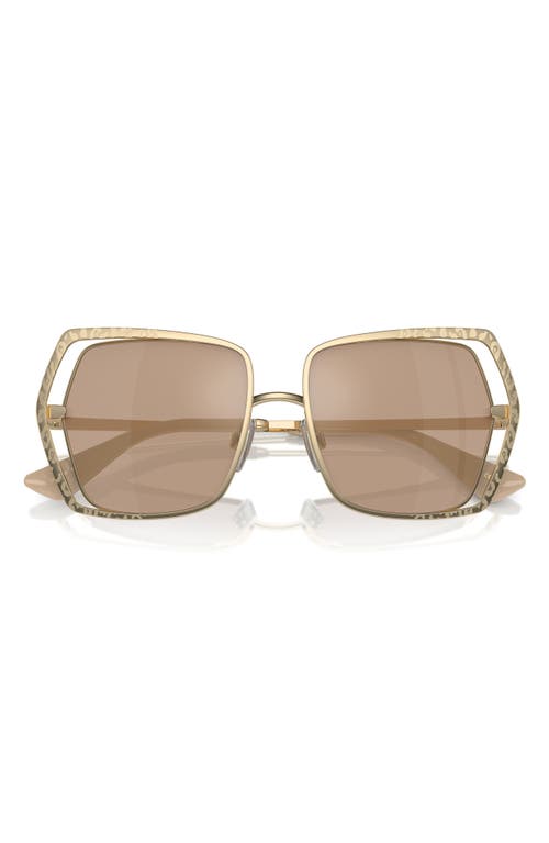 Dolce&Gabbana 55mm Butterfly Sunglasses in Pale Gold 