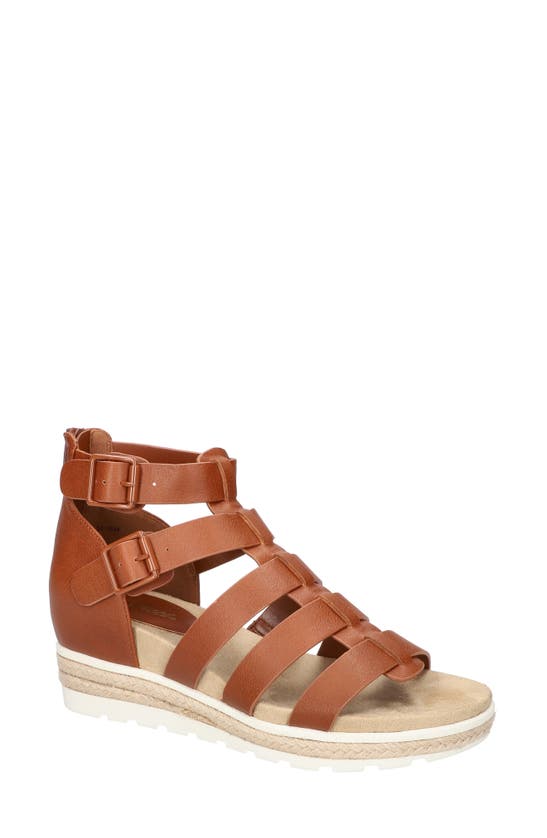 Easy Street Simon Caged Sandal In Cognac