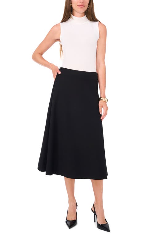 Shop Vince Camuto Bias Cut A-line Midi Skirt In Rich Black