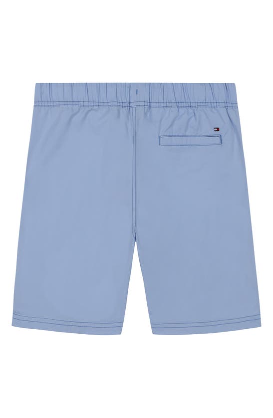 Shop Tommy Hilfiger Kids' Cotton Pull-on Shorts In Chambray Blue