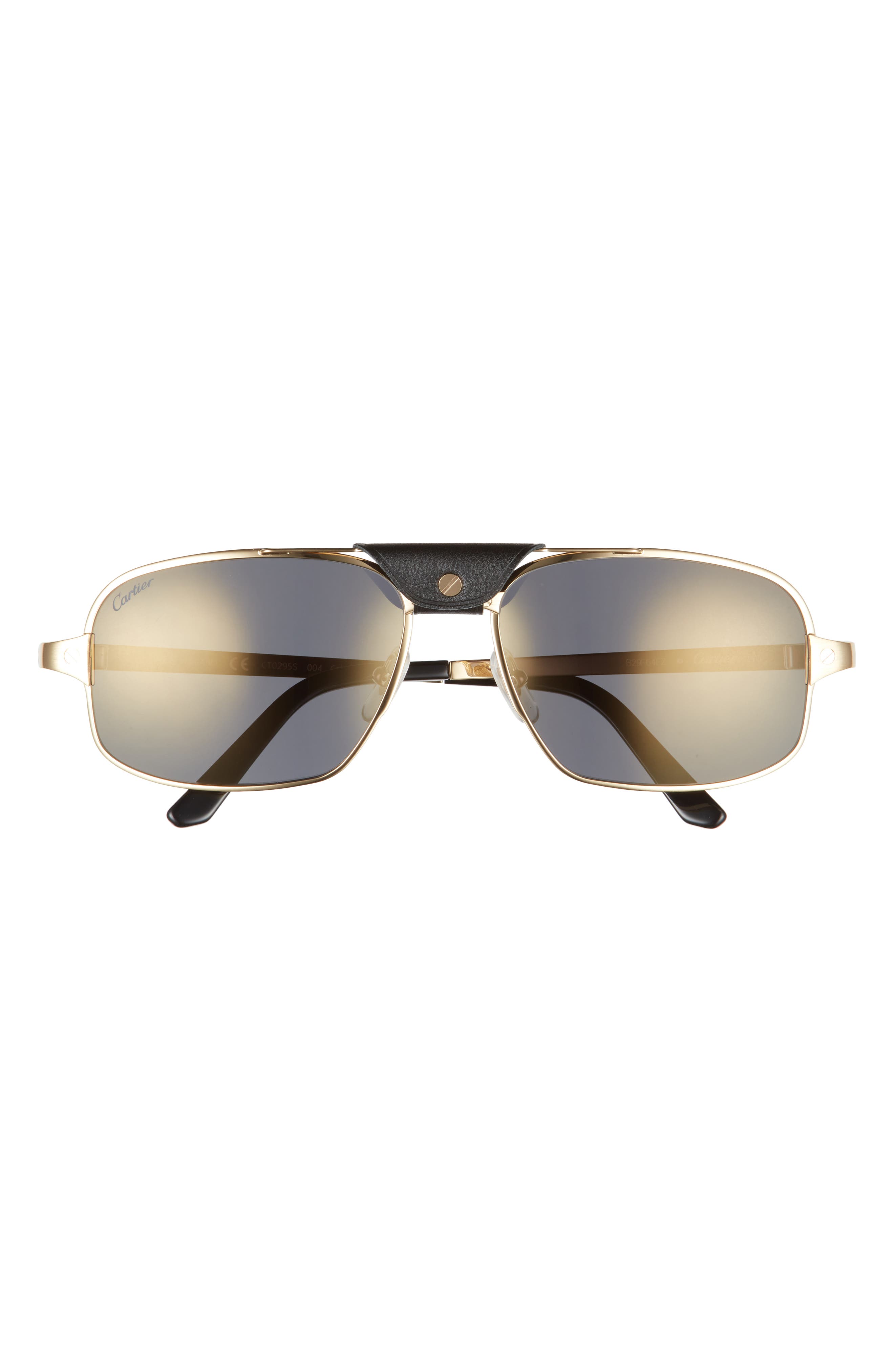 Cartier 60mm Aviator Sunglasses in Gold at Nordstrom
