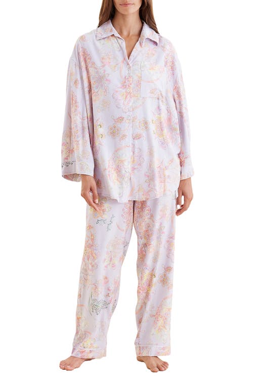 Papinelle Coco Cozy Cotton Blend Pajamas In Misty Lilac