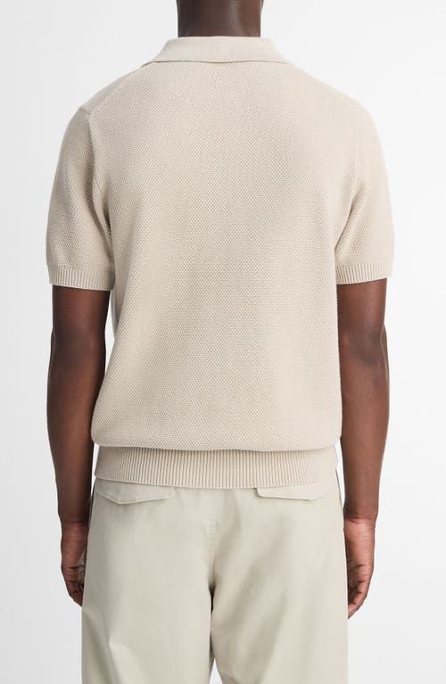 Shop Vince Piqué Polo Sweater In Dark Morning Haze