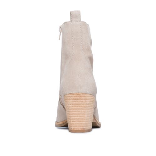 Shop Bernardo Footwear Norwich Heeled Ankle Bootie In Clay