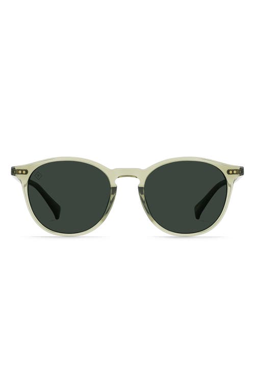 Raen Basq 50mm Polarized Round Sunglasses In Cambria/green Polar
