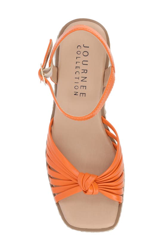 Journee Collection Hally Espadrille Platform Sandal In Orange
