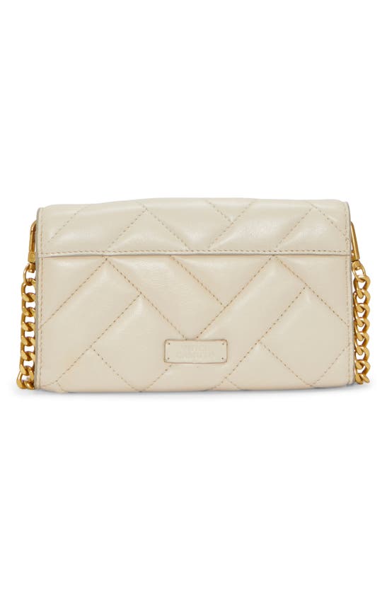 Shop Vince Camuto Kisho Quilted Leather Wallet On A Chain In Warm Vanilla Sheep Hunter