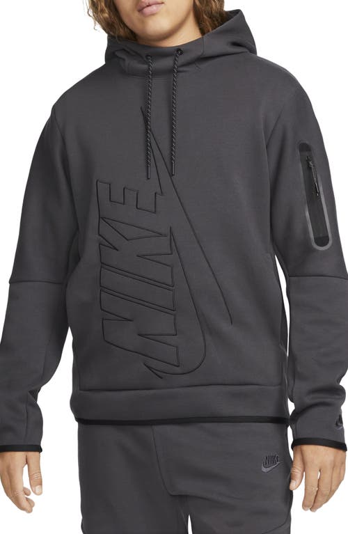 Shop Nike Tech Fleece Pullover Graphic Hoodie In Anthracite/anthracite