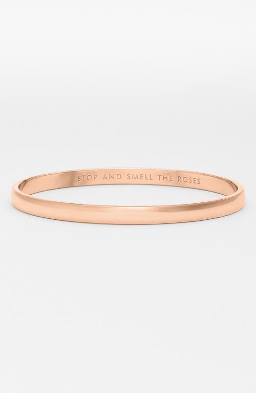 Kate Spade New York stop and smell the roses bangle in Rose Gold at Nordstrom