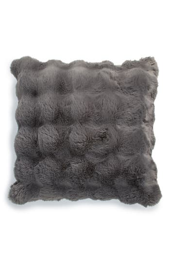 Shop Nordstrom Bubble Faux Fur Accent Pillow In Grey Griffin