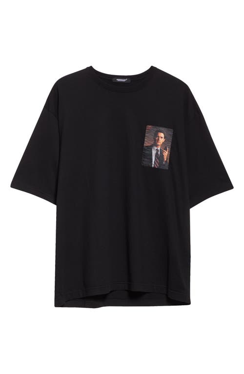 Shop Undercover 'twin Peaks' Oversize Cotton Graphic T-shirt In Black