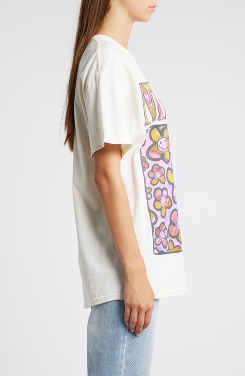 Shop Merch Traffic Nirvana Oversize Cotton Graphic T-shirt In Cream