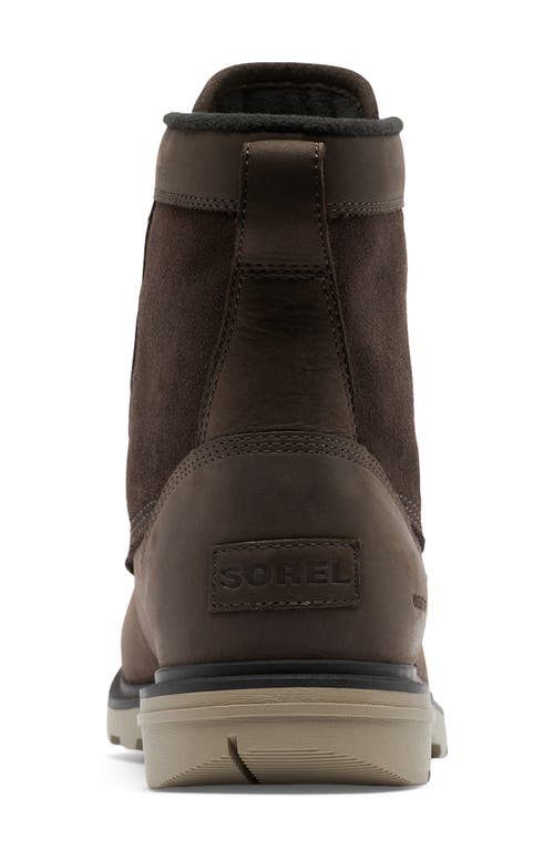 Shop Sorel Carson Storm Waterproof Boot In Blackened Brown/khaki Ii