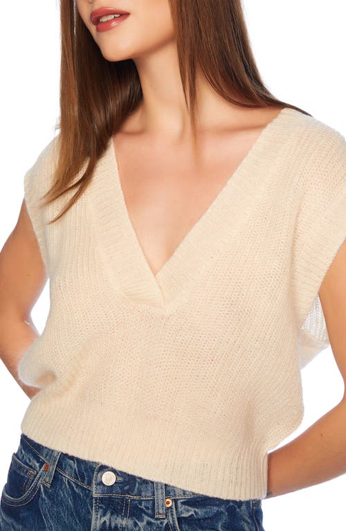 Shop Susana Monaco V-neck Sweater Vest In Belgian Creme