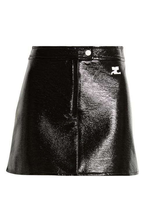 COURRÈGES COURRÈGES REEDITION FAUX LEATHER MINISKIRT 