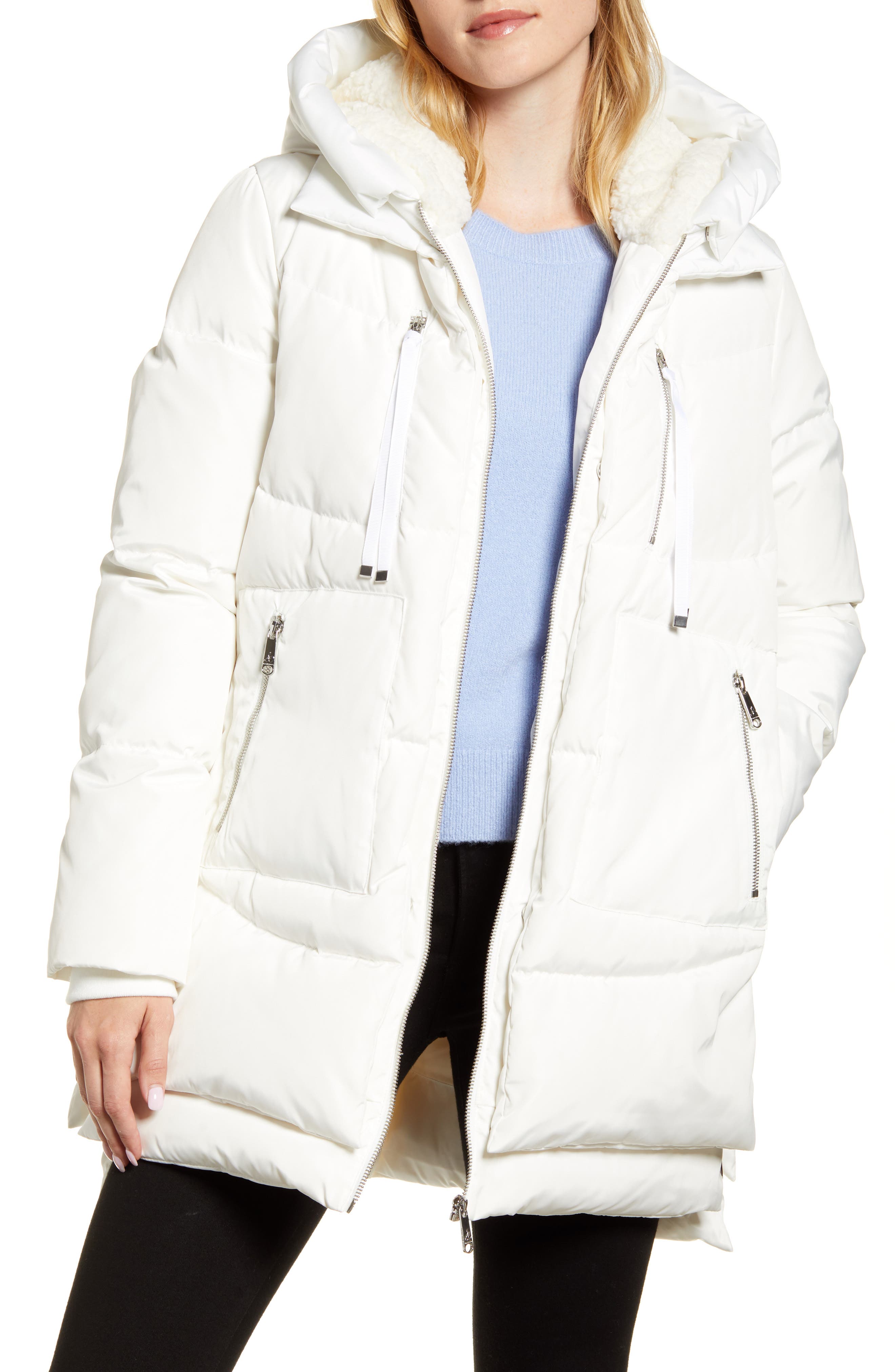 sam edelman hooded puffer jacket