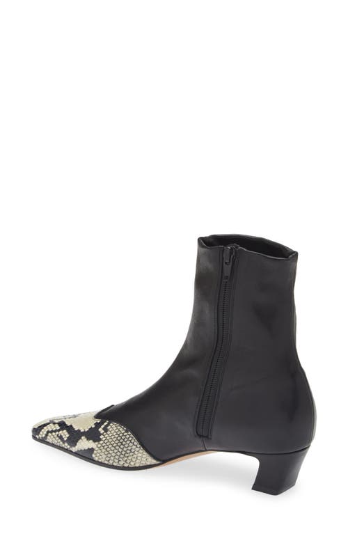 Khaite Dallas Cap Toe Sock Bootie In Black/natural