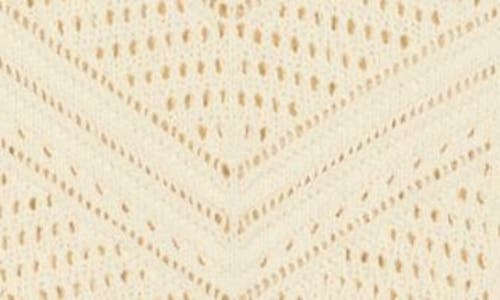 By Design Eliana Openwork Sweater In Antique White