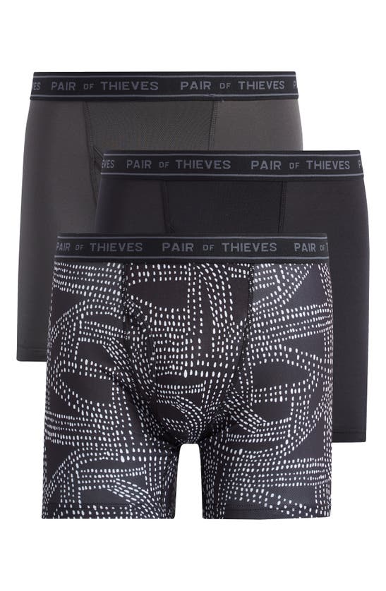 Shop Pair Of Thieves 3-pack Micro Mesh Boxer Briefs In Black