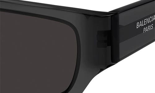 Shop Balenciaga 58mm Rectangular Sunglasses In Grey