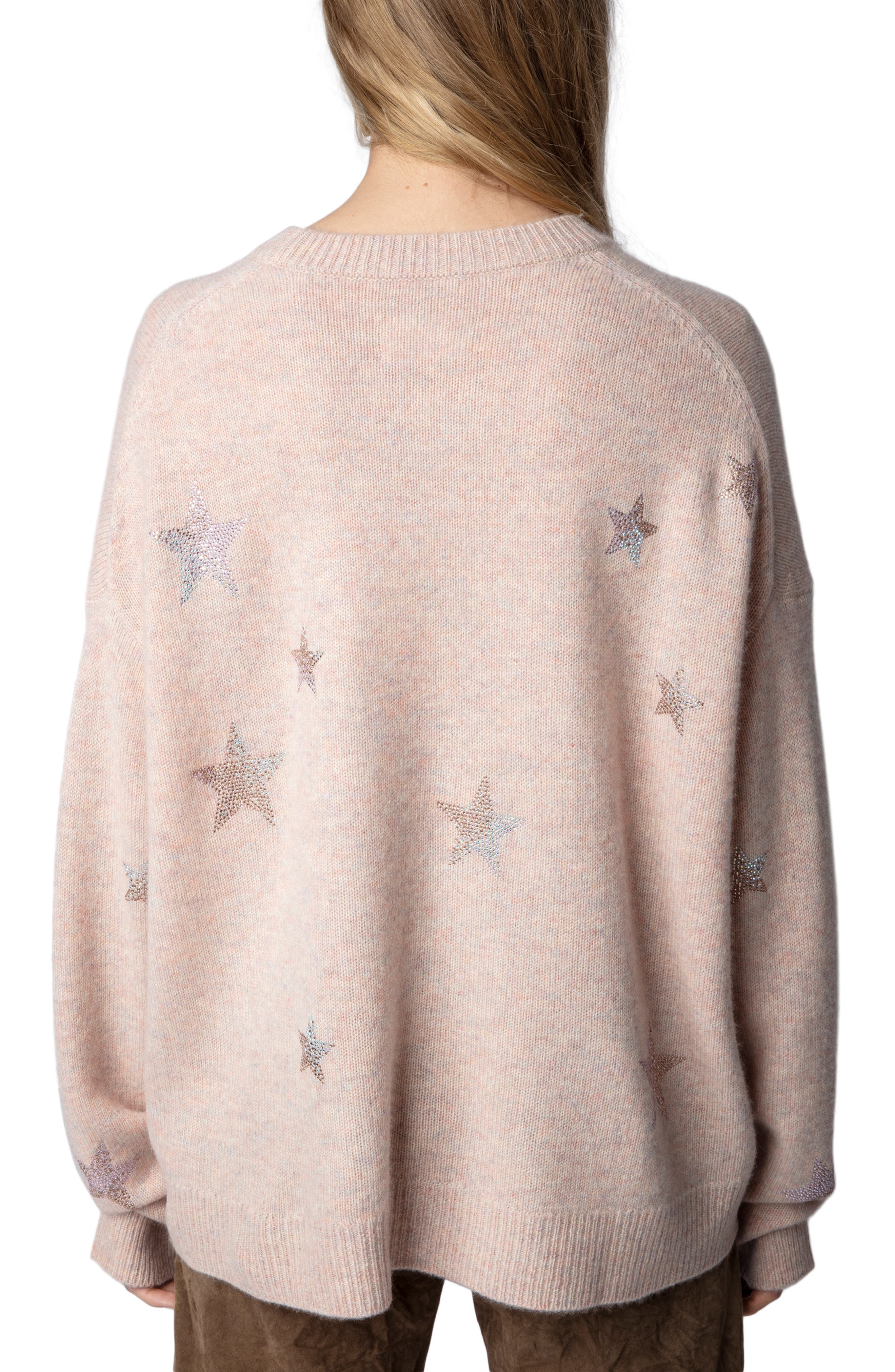 Zadig \u0026 Voltaire | Markus Stars Cashmere Sweater | L | Neutral