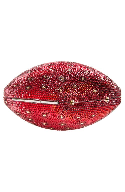 Judith Leiber Crystal Embellished Strawberry Clutch In Silver Light Siam Multi