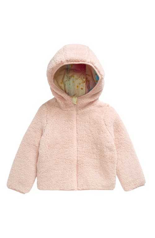 Tucker + Tate Kids' Reversible High Pile Fleece Hooded Jacket in Pink English Sparkle