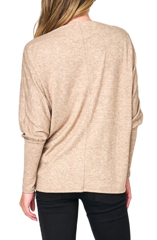 Shop Gibsonlook Slouchy Luxe Boatneck Top In Oatmeal Sand