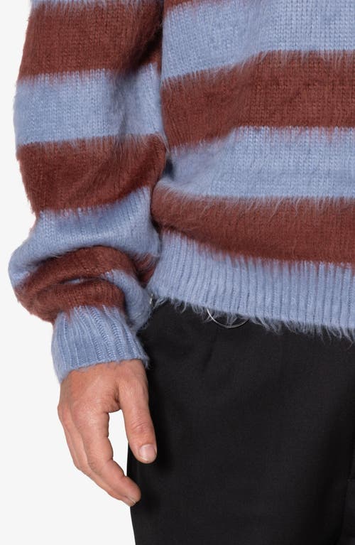 MNML MNML PREP STRIPE FUZZY POLO SWEATER 