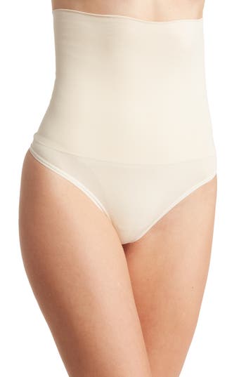 Shop Yummie By Heather Thomson High Waist Thong In Nude