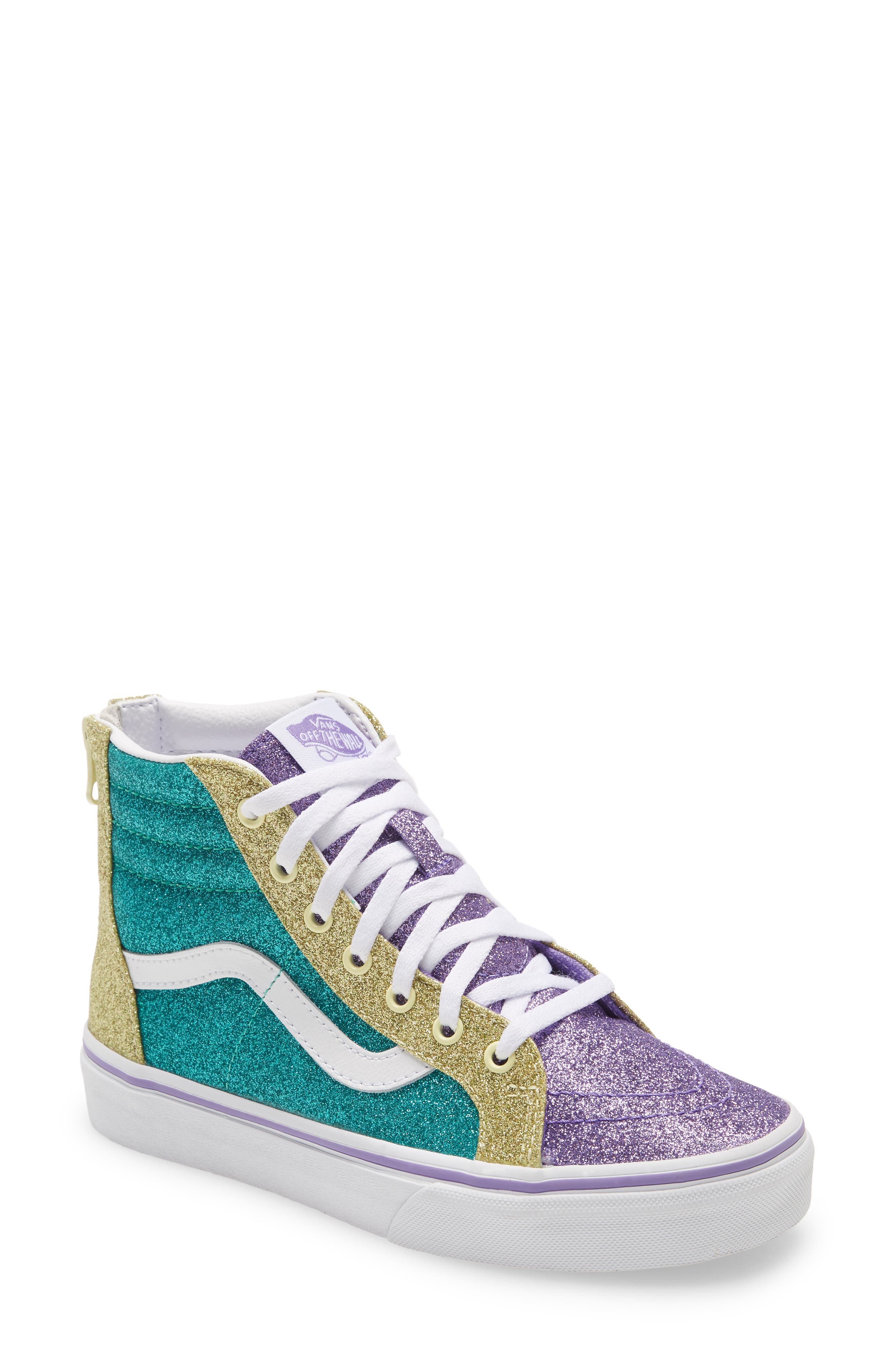 kids glitter high tops