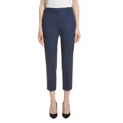 Theory Treeca 2 Good Wool Crop Suit Pants, Blue (Nordstrom Exclusive)