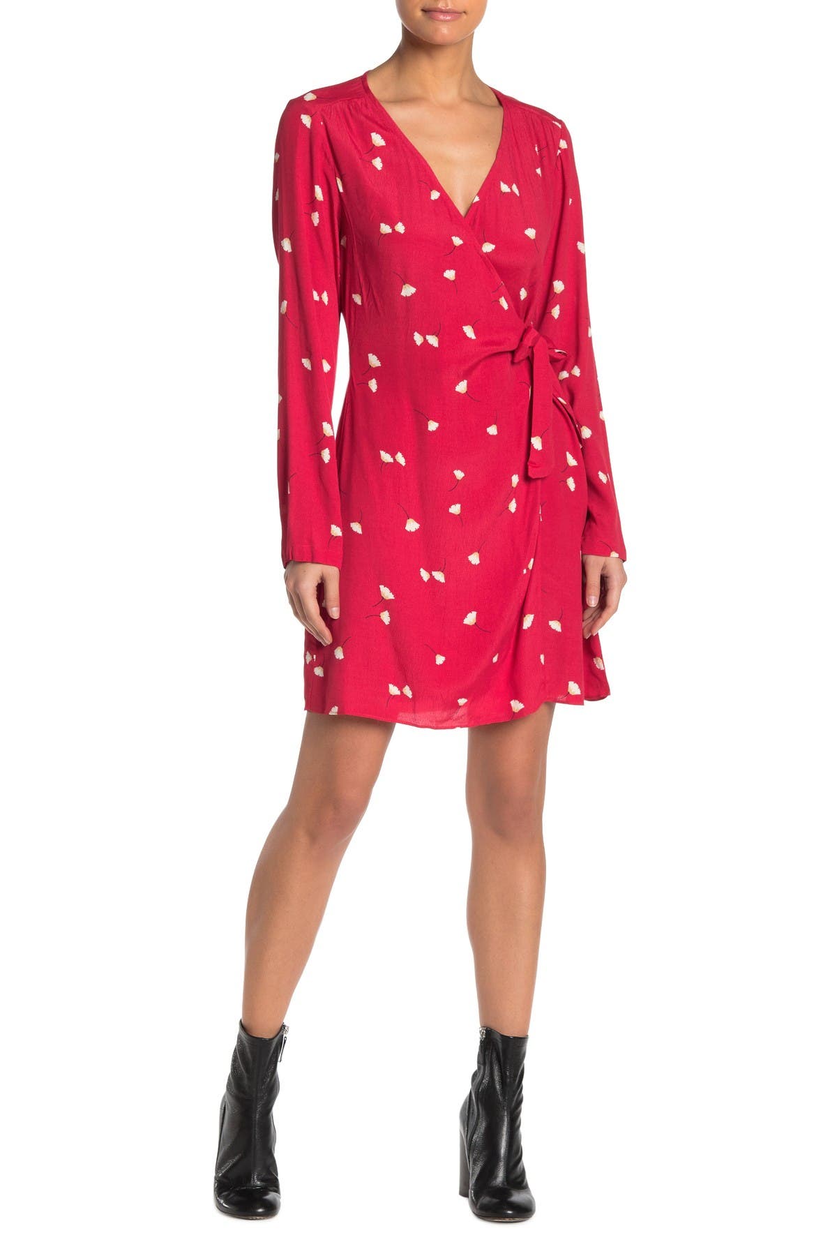 red wrap dress nordstrom