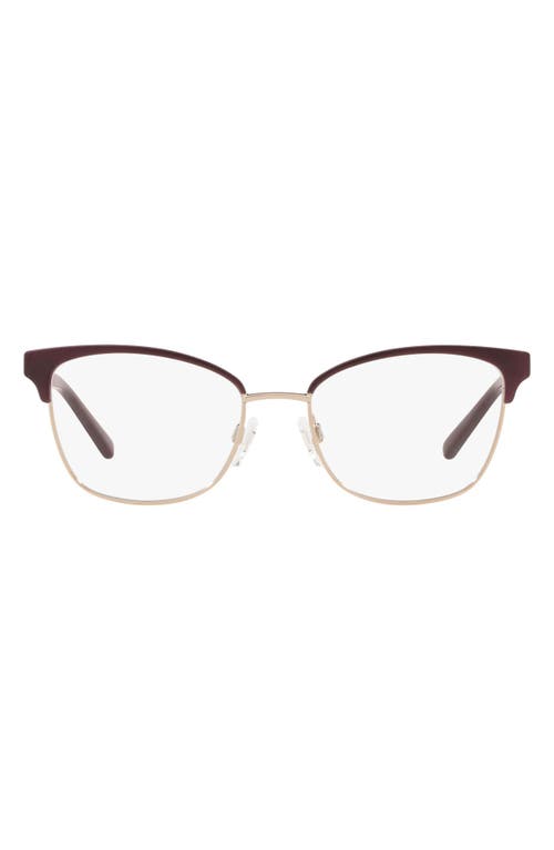 Michael Kors 51mm Cat Eye Optical Glasses in Rose Gold at Nordstrom