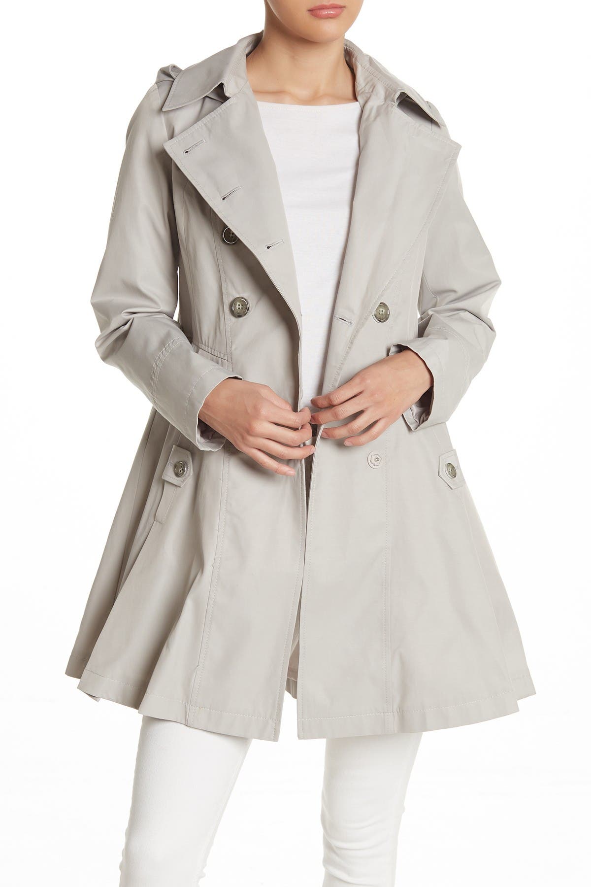 fit flare trench coat