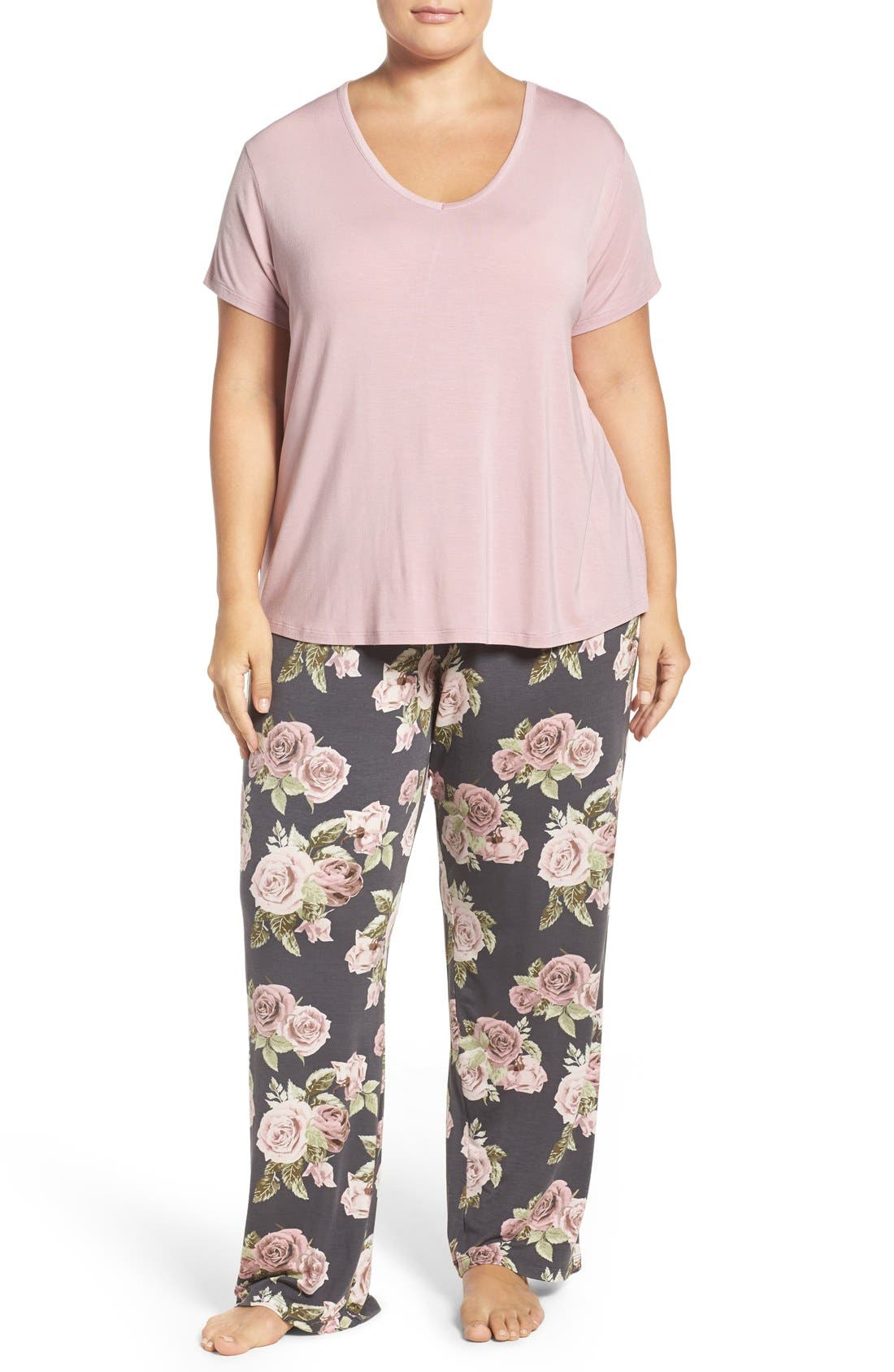 PJ Salvage Stretch Modal Pajamas (Plus Size) Nordstrom