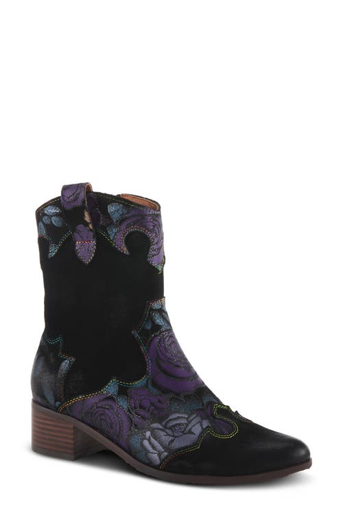 L'artiste By Spring Step Lady Luck Western Bootie In Purple Multi