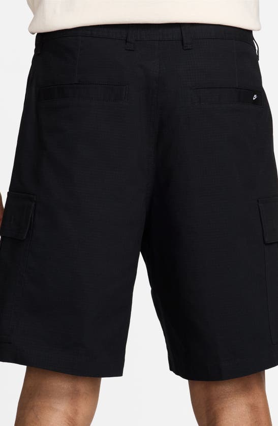 Shop Nike Club Cargo Shorts In Black/ Black