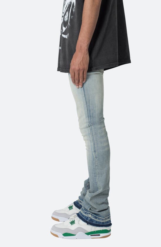 Shop Mnml X514 Stacked Skinny Jeans In Medium Blue