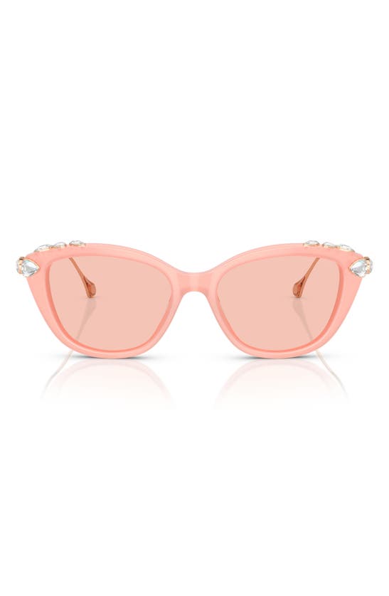 Swarovski 53mm Cat Eye Sunglasses In Pink