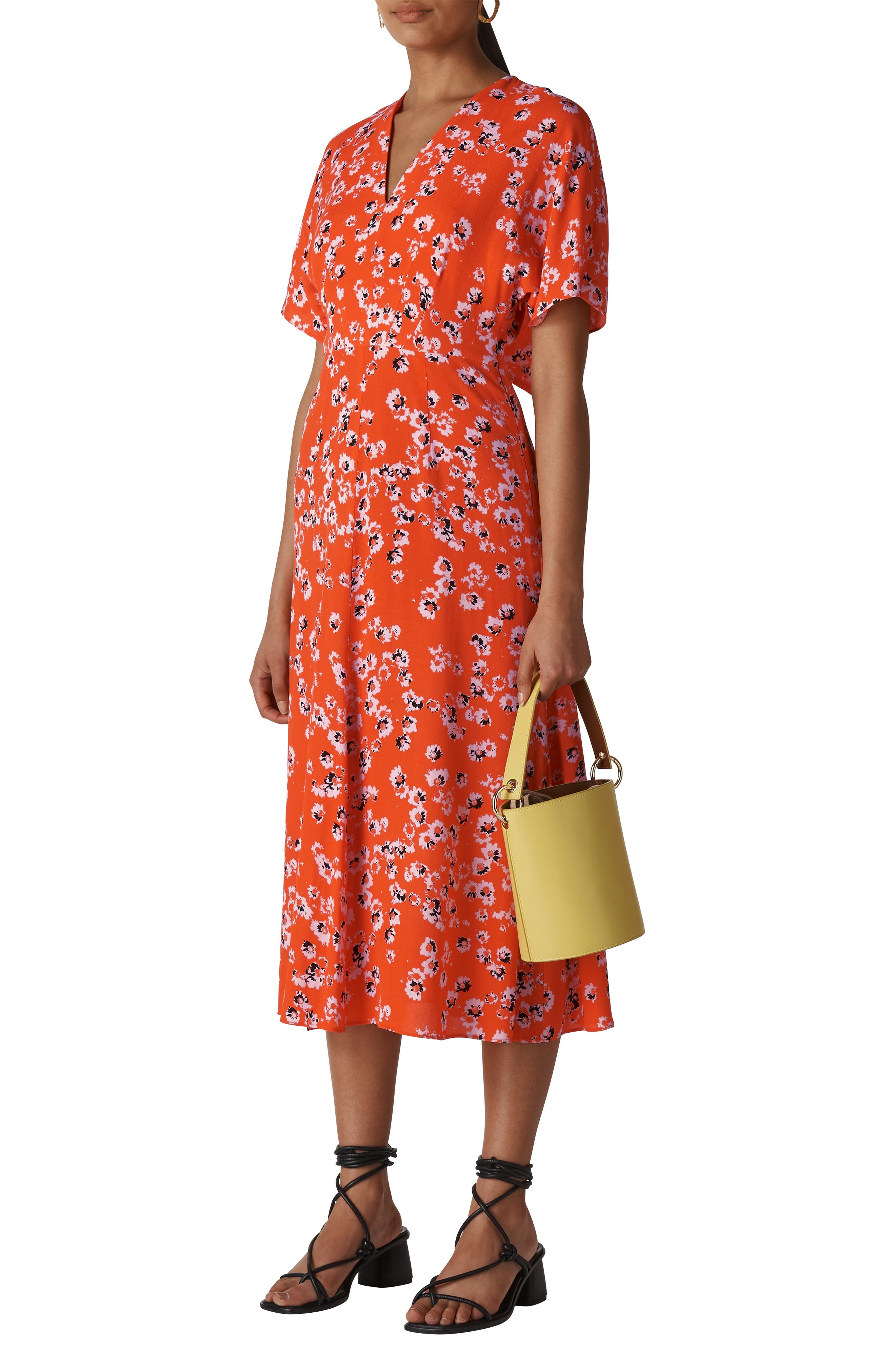 Whistles Zelena Digital Daisy Midi Dress Nordstrom